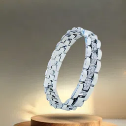 RKB Sales Men Stainless Steel Silver-Plated Link Bracelet-picture-25