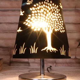 Devansh Tree Metal Etching Table Lamp With Steel Round Base-picture-16