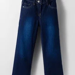 kookie kids india Kookie Kids Woven Full Length Washed Denim Jeans With Stretch - Navy Blue-picture-20