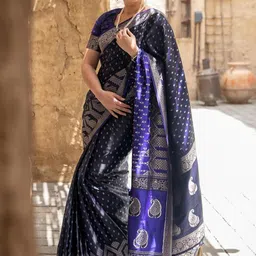 Moda Rapido Paisley Zari Art Silk Handloom Banarasi Saree-picture-28