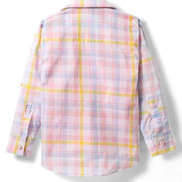 Dapper Dudes Full Sleeves Checked Shirt With Attached Tee - Pink image 3
