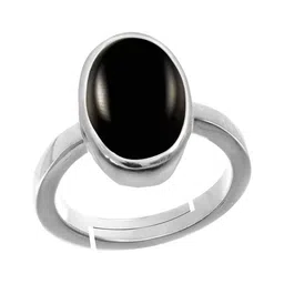 RRVGEM 2.50 KT Aqeeq Stone Silver Plated Adjustable Ring-picture-35