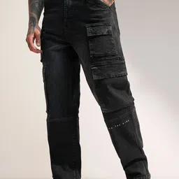 HIGHLANDER Men Mid-Rise Baggy Cargo Styles Jeans image 5