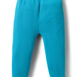 Babyhug Knit Full Sleeves Sweater Set With Animal Embriodery & Cap - Blue image 5