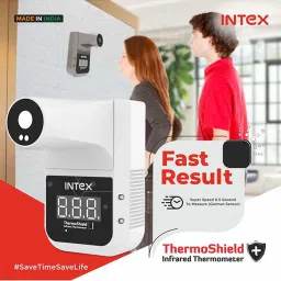Intex Thermo Shield Wall Mount Automatic Digital Infrared Thermometer (White) image 4