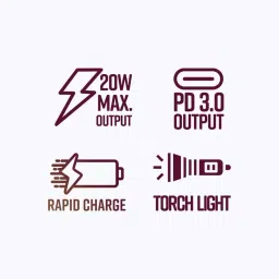 Zebronics Power Bank 1000 mAh Li-Ion 20 W Black, ZEB-MB10000S10 image 3