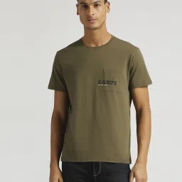 Pepe Jeans Military Green Cotton Slim Fit T-Shirt image 1