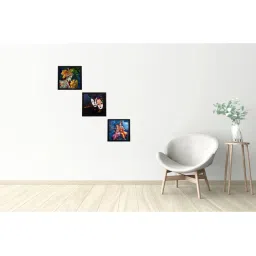 eCraftIndia Set Of 3 Radha Krishna Paper Painting image 2