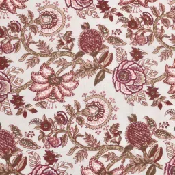 Living Roots Floral Beige & Brown 210 TC Cotton Queen Dohar image 4