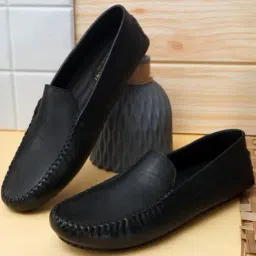 Nico Nerini Men's Black Casual Loafers-image-0
