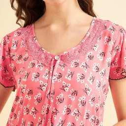 Sweet Dreams Peach Printed Nighty image 4