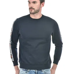 Integriti Dark Navy Regular Fit Printed Sweatshirt image 1