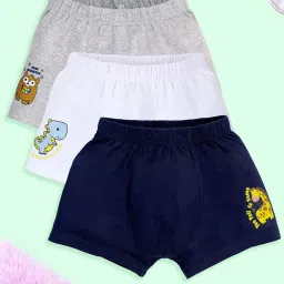 Kiddopanti Boys Multi Colored Regular Printed Boxers - Pack of 3 image 1