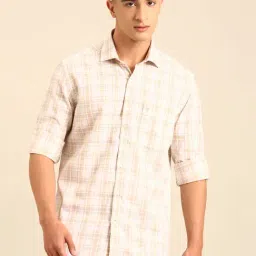 Cavallo by Linen Club White Linen Slim Fit Casual Shirt-image-13