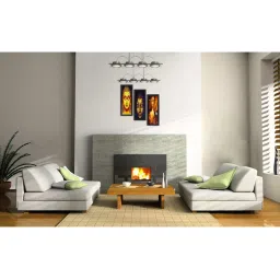 eCraftIndia Set Of 3 Lord Buddha Satin Matt Texture UV Art Painting image 2