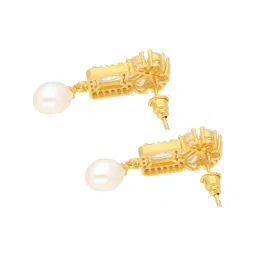 Sri Jagdamba Pearls Babita Pearl Alloy Drop Earrings image 4