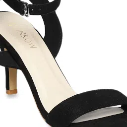 Monrow Black Ankle Strap Stilettos image 4