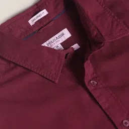 U.S. Polo Assn. Maroon Cotton Regular Fit Shirt image 4