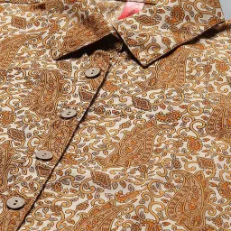 Cottinfab Mustard Printed Crepe Co-ord Set image 4