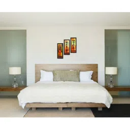 eCraftIndia Set of 3 Tribal Lady Satin Matt Texture UV Art Painting image 2