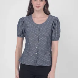 NUMERO UNO Navy Printed Shirt image 1