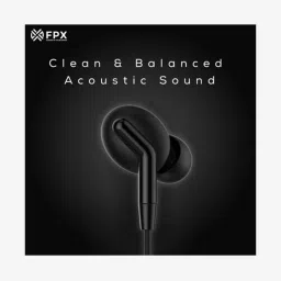 FPX Taal Wired Earphone, Built in Mic, Call Answer HD Sound Quality Wired Headset (Black) image 3