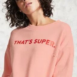 Forever 21 Pink & Coral Printed Pullover-picture-37
