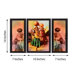 eCraftIndia Set of 3 Satin Matt Textured Art Painting image 3
