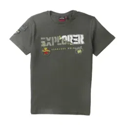 Gini & Jony Kids Green Cotton Printed T-Shirt-picture-15