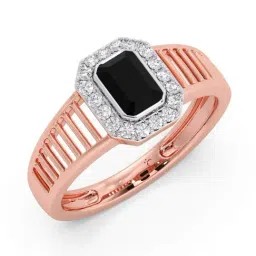 Candere by Kalyan Jewellers 18k Rose Gold & Diamond Ring for Men-picture-24