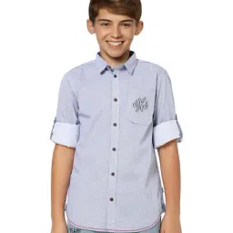 Jack & Jones Junior Blue Cotton Printed Shirt-picture-22