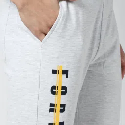 Peter England Grey Cotton Regular Fit Printed Joggers image 4