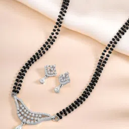 Peora Silver Collar Drop Sets for Women image 1