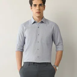 Arrow Grey Regular Fit Self Design Shirt image 1