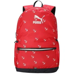 Puma Red Printed Laptop Backpack image 1