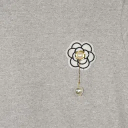 Kiddopanti Kids Grey & Navy Embellished Full Sleeves Sweatshirt Set image 4