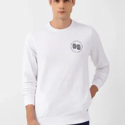 Peter England Jeans Snow White Slim Fit Sweatshirt-image-22