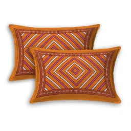 Living Roots Multicolor Jaipuri Printed Cotton Bed Sheet with 2 Pillow Cover image 4