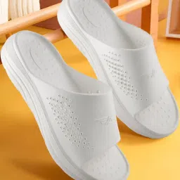 Red Tape Men's White Slides image 1