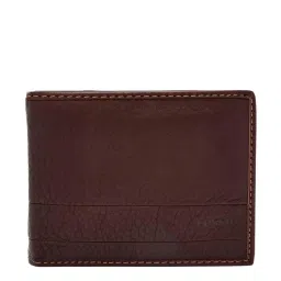 Fossil Brown Solid Bi-Fold Wallet image 1