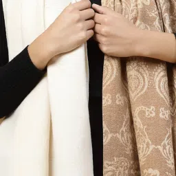 Mafadeny Beige Printed Stole image 4