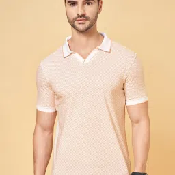 Byford by Pantaloons Coral Slim Fit Self Pattern Polo T-Shirt image 1