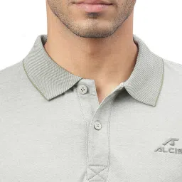 ALCIS Light Grey Anti-Static Slim Fit Metro Athleisure Polo T-Shirt image 4