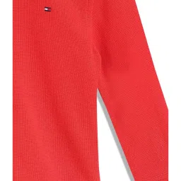 Tommy Hilfiger Kids Red Solid Full Sleeves Shirt image 4