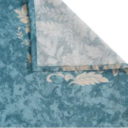 Swayam Ananda Floral White & Blue 200 TC Cotton King Bedsheet with 2 Pillow covers image 4