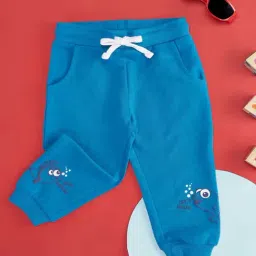 Pantaloons Baby Blue Cotton Printed Trackpants-image-53