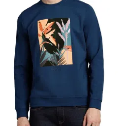 Simon Carter London Navy Printed Regular Fit Sweatshirt image 1