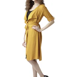 Style Quotient Mustard Cotton Shrug image 3
