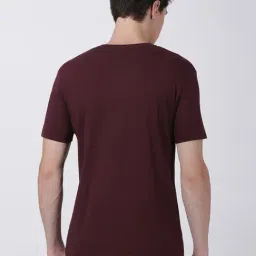 Crocodile Wine Cotton Regular Fit T-Shirt image 2