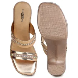Shezone Women's Gold Casual Sandals image 4